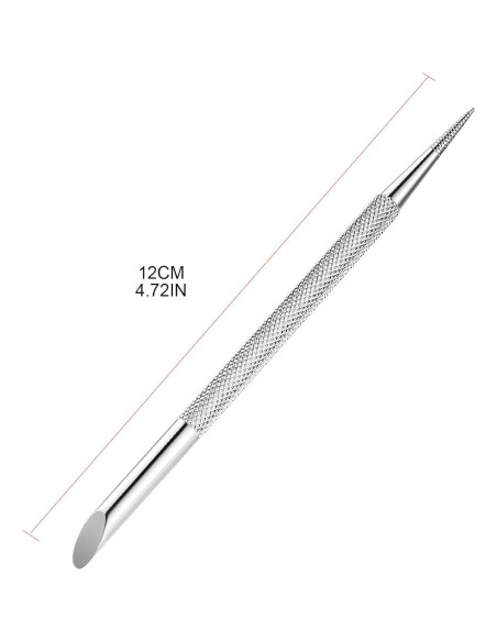 Empujador de Cutículas Acero Inoxidable LINLIJIA Doble Cara