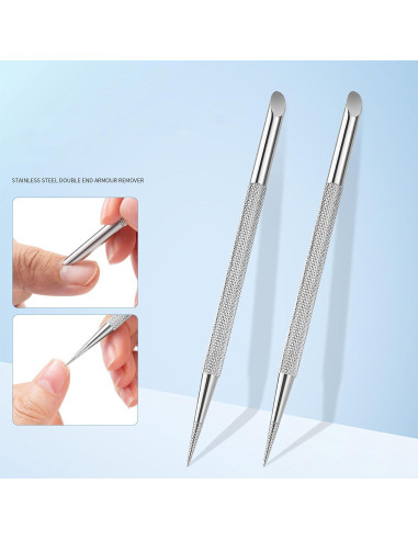 Empujador de Cutículas Acero Inoxidable LINLIJIA Doble Cara