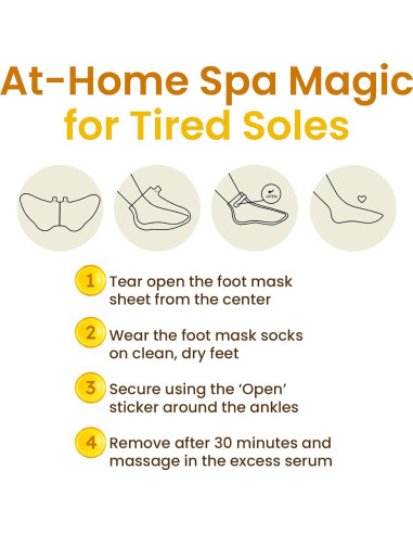 Mascarilla Hidratante para Pies Bloomora - 6 Pares con Karité