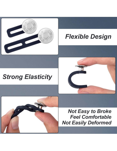 10 Extensores de Botón para Jeans Isslly - Ajustador Cintura