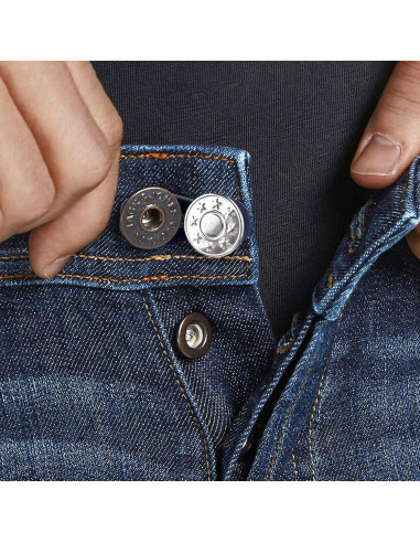 10 Extensores de Botón para Jeans Isslly - Ajustador Cintura