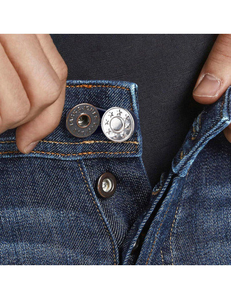 10 Extensores de Botón para Jeans Isslly - Ajustador Cintura