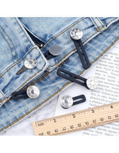 10 Extensores de Botón para Jeans Isslly - Ajustador Cintura