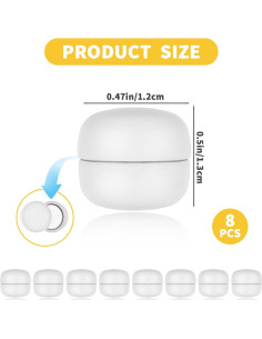 8 Imanes para Hijab YONHTUTU Blancos, Sujetadores Sin Pin 2