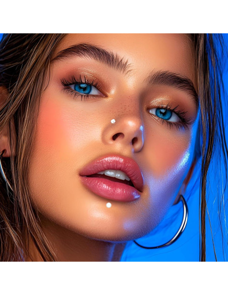 28 Piezas Retenedores de Piercing Nasal Lusofie Acrílico Claro 20G