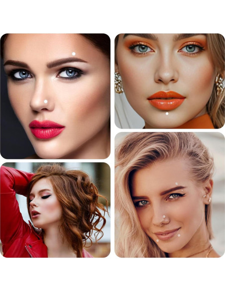 28 Piezas Retenedores de Piercing Nasal Lusofie Acrílico Claro 20G