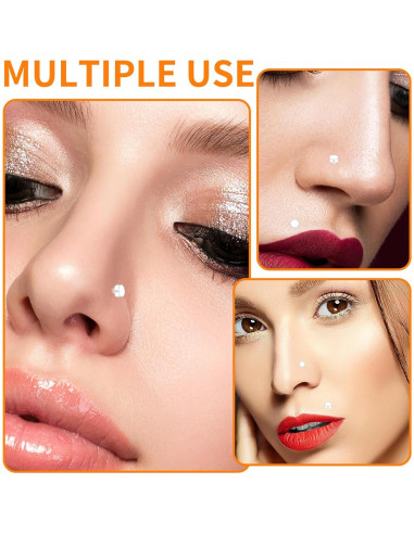 28 Piezas Retenedores de Piercing Nasal Lusofie Acrílico Claro 20G