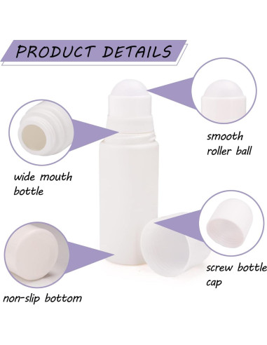 8 Botellas de Desodorante Roll On 50ml BOSMIOW Recargables
