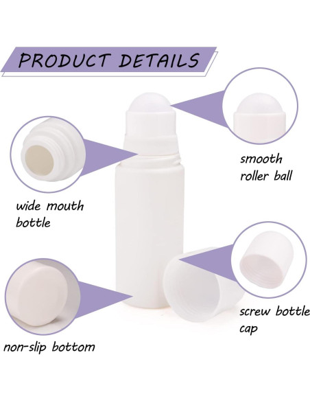 8 Botellas de Desodorante Roll On 50ml BOSMIOW Recargables