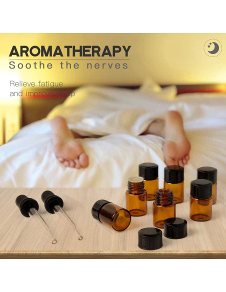 Botellas de Vidrio Ámbar Teenitor 36 Pcs 2 ml con Gotero