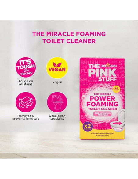 Limpiador de Inodoros Espumoso Rosa The Pink Stuff 198g x3