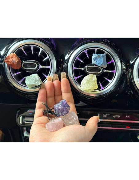 Clips de Ventilación para Auto Jiege - Cristales Naturales