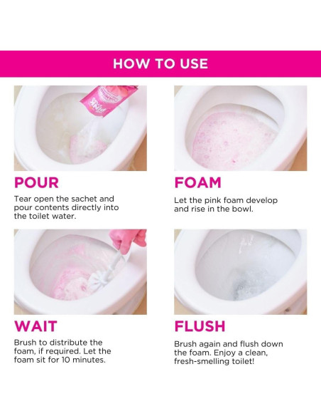 Limpiador de Inodoros Espumoso Rosa The Pink Stuff 198g x3