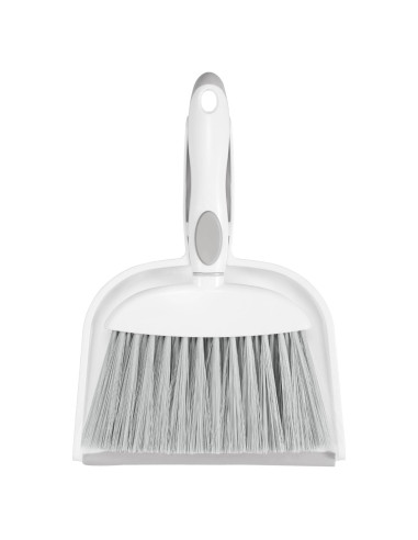 NACENA Juego de Escoba y Recogedor Mini, Gris y Blanco, 26.5x16.5cm