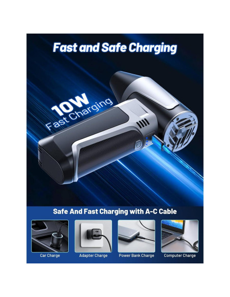 Soplador de Aire Comprimido HOTPEAK TF01 Recargable 180000 RPM