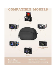 Funda suave para cámara digital 4K SQERO con bolsillo malla 2