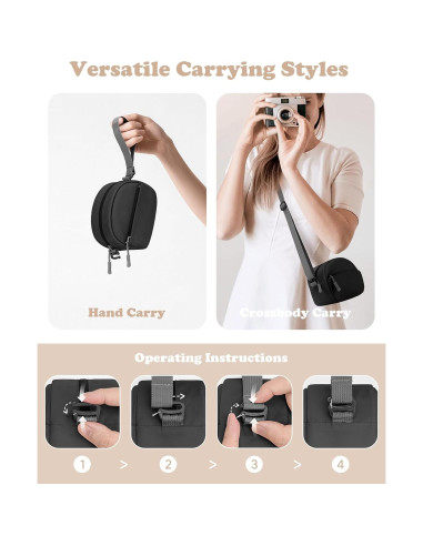 Funda suave para cámara digital 4K SQERO con bolsillo malla