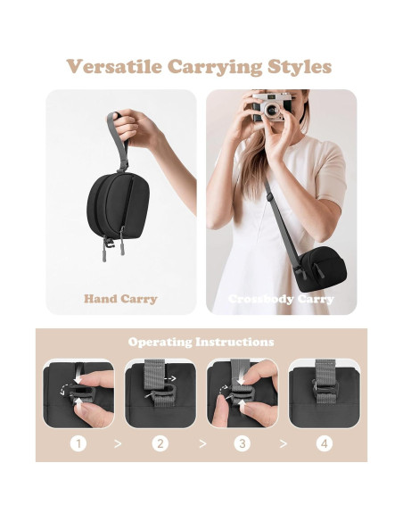 Funda suave para cámara digital 4K SQERO con bolsillo malla