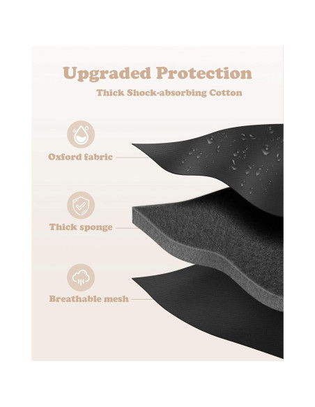 Funda suave para cámara digital 4K SQERO con bolsillo malla