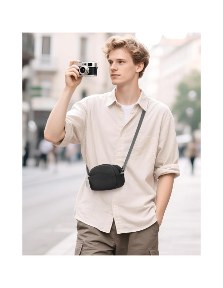 Funda suave para cámara digital 4K SQERO con bolsillo malla