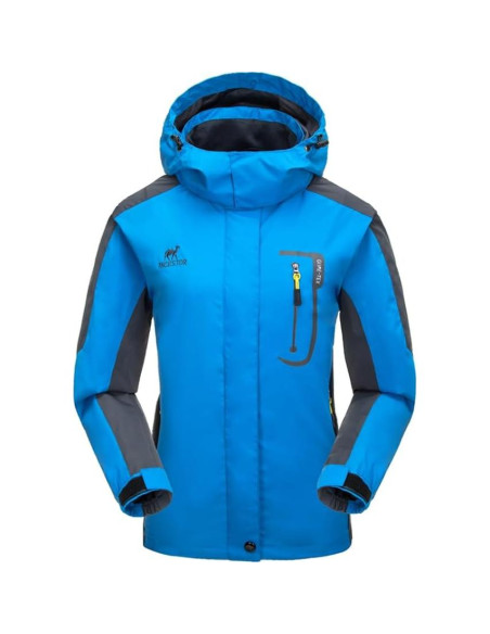 Chaqueta de lluvia impermeable mujer S8898W azul X-Large