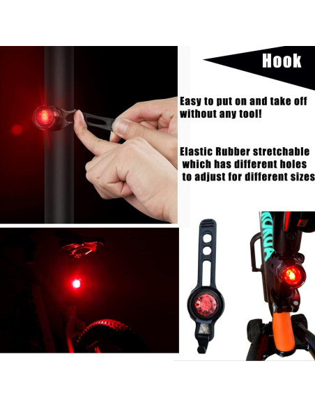 Luz Trasera de Bicicleta LED Constefire RZJ-2BL-BR 2 Piezas