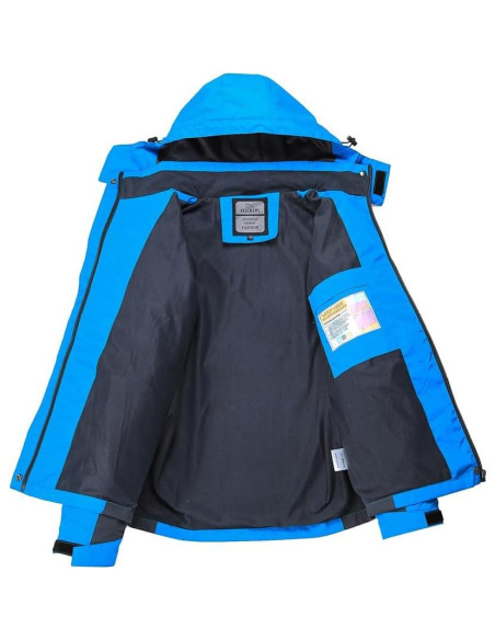 Chaqueta de lluvia impermeable mujer S8898W azul X-Large