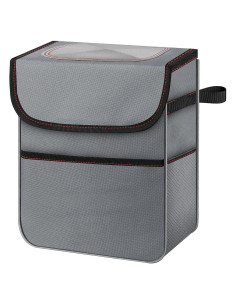 Basurero de Coche Simple Deluxe Plegable 7.57L Gris