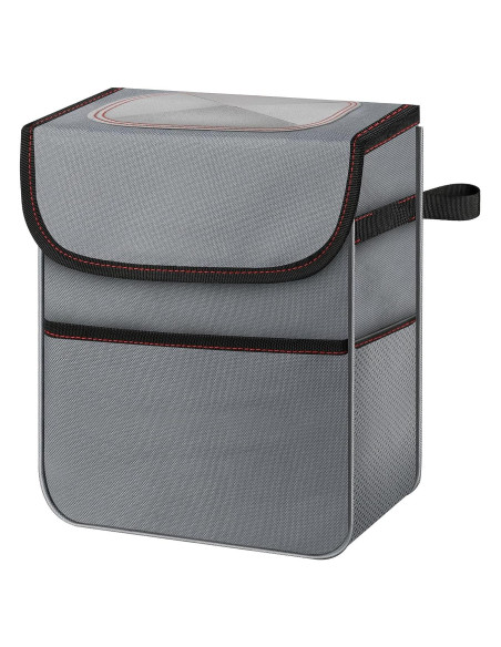 Basurero de Coche Simple Deluxe Plegable 7.57L Gris