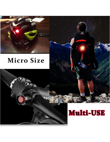 Luz Trasera de Bicicleta LED Constefire RZJ-2BL-BR 2 Piezas