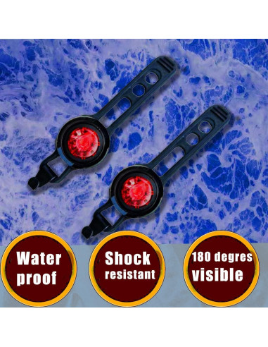 Luz Trasera de Bicicleta LED Constefire RZJ-2BL-BR 2 Piezas