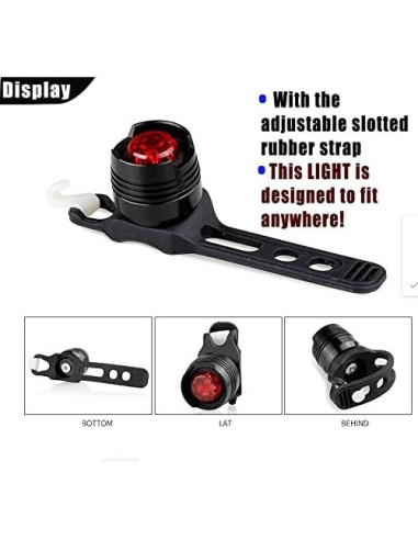Luz Trasera de Bicicleta LED Constefire RZJ-2BL-BR 2 Piezas