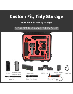 Estuche Duro Impermeable Drogear para Insta360 X5/X4 - Almacena 6 Baterías 2
