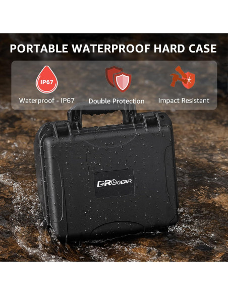 Estuche Duro Impermeable Drogear para Insta360 X5/X4 - Almacena 6 Baterías