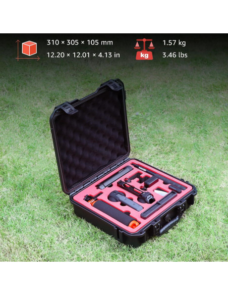 Estuche Duro Impermeable Drogear para Insta360 X5/X4 - Almacena 6 Baterías