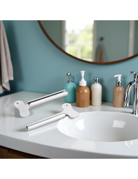 Juego de 2 Llaves Exprimidoras de Tubo Metal Plateado Junfamilee