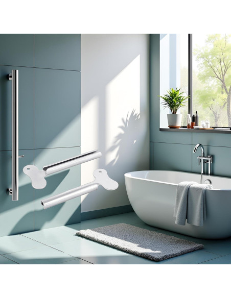 Juego de 2 Llaves Exprimidoras de Tubo Metal Plateado Junfamilee