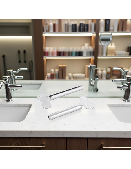 Juego de 2 Llaves Exprimidoras de Tubo Metal Plateado Junfamilee