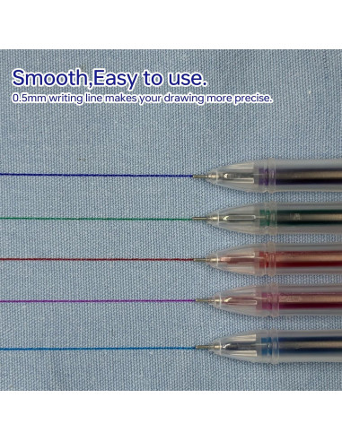 Bolígrafo de Tela Borrable Dinggaogao 5 Colores 20 Recargas
