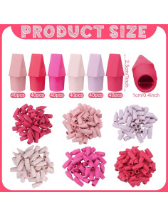 240 Gomas de Borrar para Lápiz Dunzoom Rosa - Accesorios Escolares 2