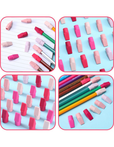 240 Gomas de Borrar para Lápiz Dunzoom Rosa - Accesorios Escolares