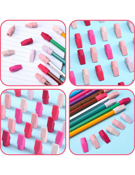 240 Gomas de Borrar para Lápiz Dunzoom Rosa - Accesorios Escolares