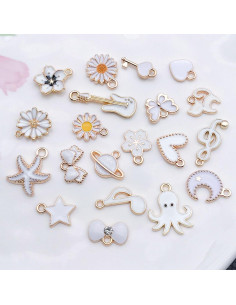 Kit 40 Encantos de Esmalte WOCRAFT para Joyería DIY Variados 2