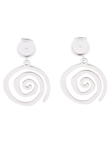 20pcs Bandejas de Aretes de Acero Inoxidable Reidgaller 8mm