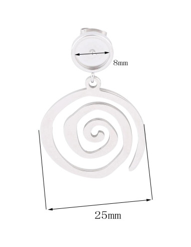 20pcs Bandejas de Aretes de Acero Inoxidable Reidgaller 8mm