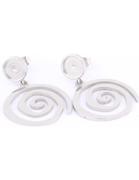 20pcs Bandejas de Aretes de Acero Inoxidable Reidgaller 8mm