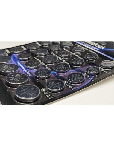 25 Pzs Baterías de Botón Litio 3V Milestock CR1620 CR1632 CR2025 CR2032 CR2450
