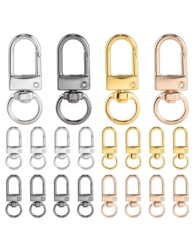 Gancho Giratorio de Llavero CRASPIRE 36Pcs 4 Colores 33mm