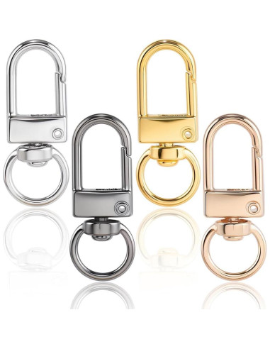 Gancho Giratorio de Llavero CRASPIRE 36Pcs 4 Colores 33mm