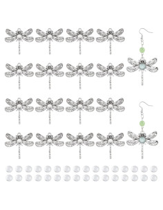 Kit de Joyería PH PandaHall 125 Piezas: Colgantes Libélula y Cabochones